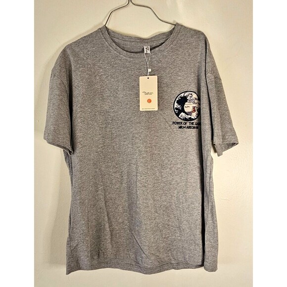 Fashion Collection Vogues Unisex XL Gray Shirt. Animal Print Embroidered. NWT. - Picture 1 of 5